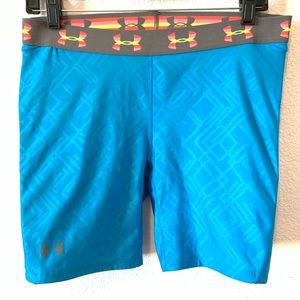 Baby blue spandex athletic shorts